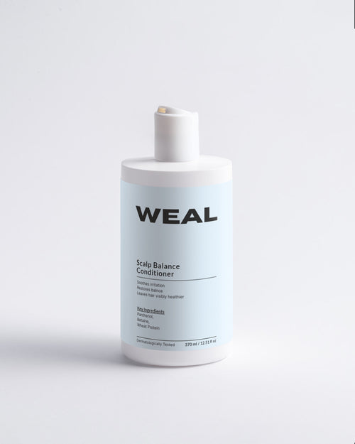 WEAL Scalp Balance Conditioner bottle on a light gray background